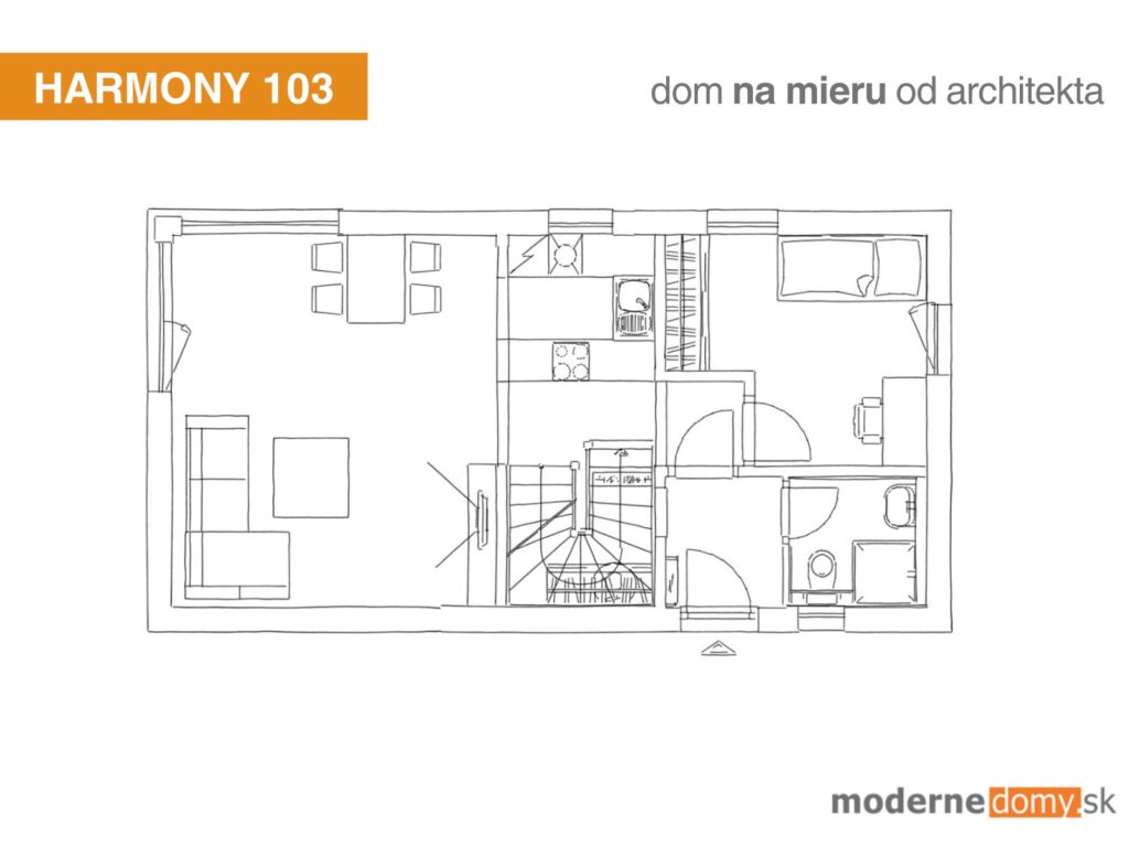 Harmony 103 - montovaný drevodom od architekta na mieru